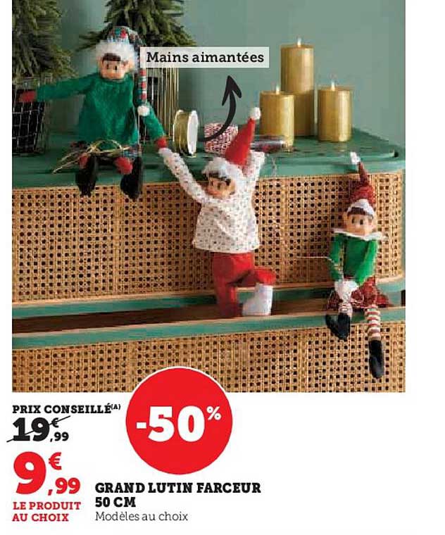 GRAND LUTIN FARCEUR 50 CM