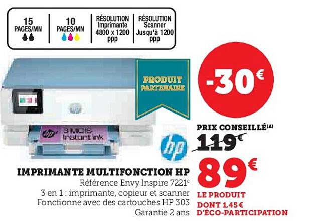IMPRIMANTE MULTIFONCTION HP