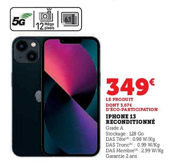 IPHONE 13 RECONDITIONNÉ