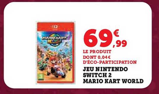 JEU NINTENDO SWITCH 2 MARIO KART WORLD