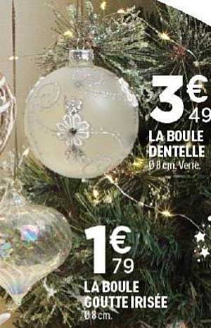 LA BOULLE DENTELLE  Ø 8 cm. Verre.