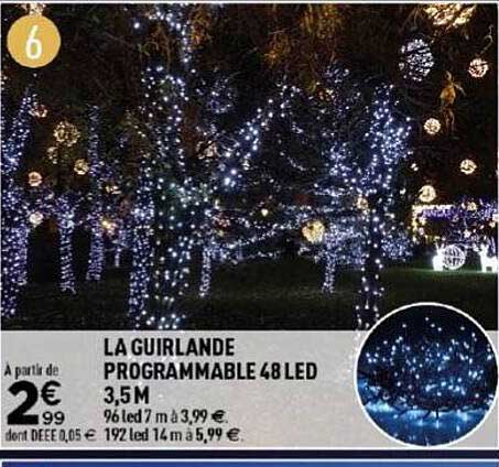 LA GUIRLANDE PROGRAMMABLE 48 LED 3,5M
