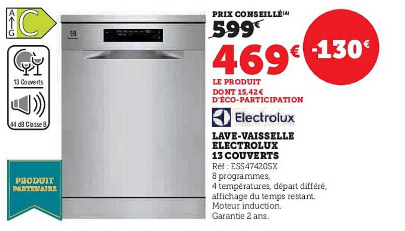 LAVE-VAISSELLE ELECTROLUX 13 COUVERTS