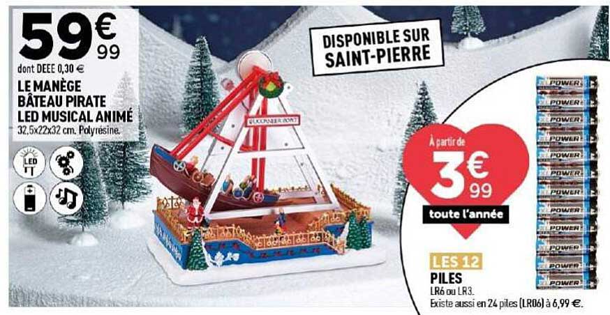 LE MANÈGE BÂTEAU PIRATE LED MUSICAL ANIMÉ