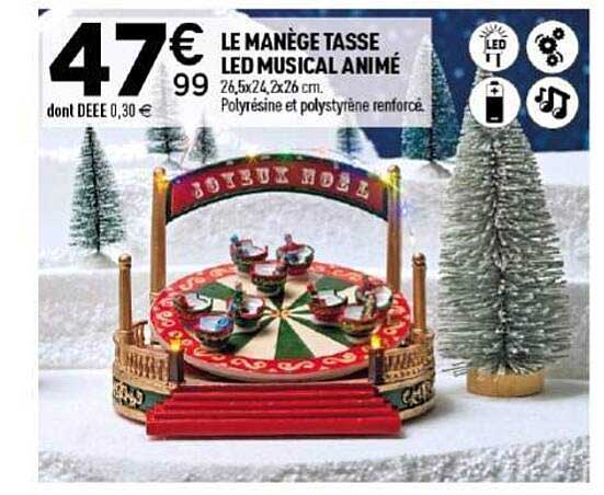 LE MANÈGE TASSE LED MUSICAL ANIMÉ