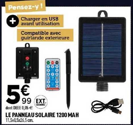 LE PANNEAU SOLAIRE 1200 MAH
