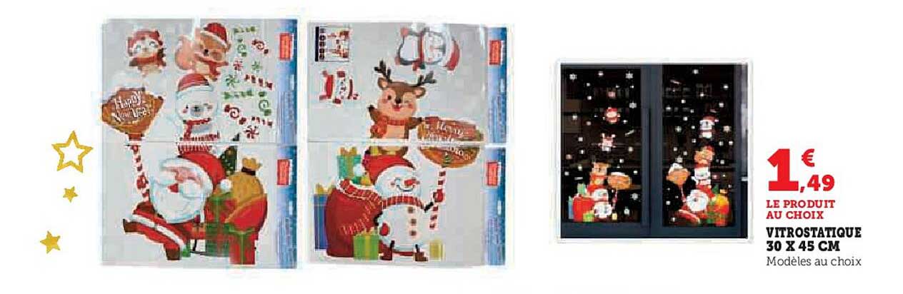 LE PRODUIT AU CHOIX VITROSTATIQUE 30 X 45 CM