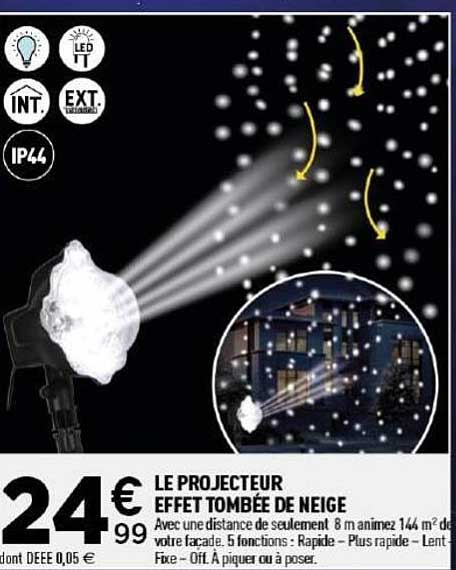 LE PROJECTEUR EFFET TOMBEÉ DE NEIGE