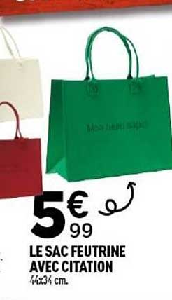 LE SAC FEUTRINE AVEC CITATION