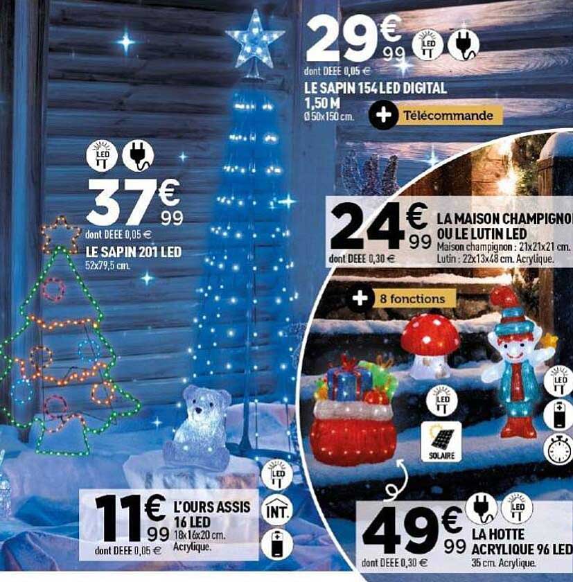 LE SAPIN 154 LED DIGITAL 1,50 M