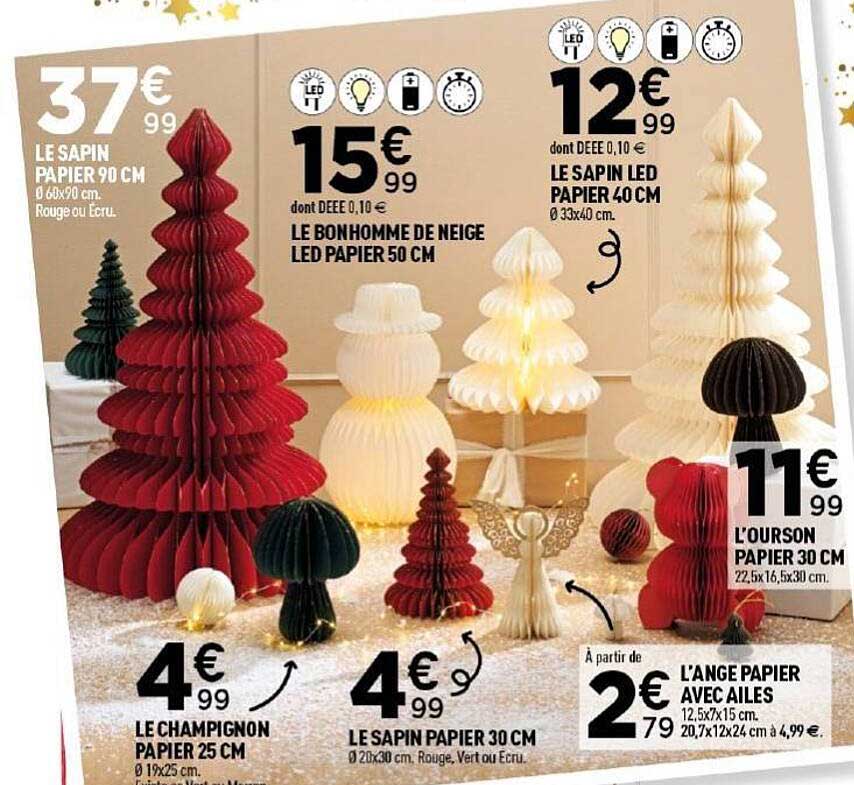 LE SAPIN PAPIER 90 CM