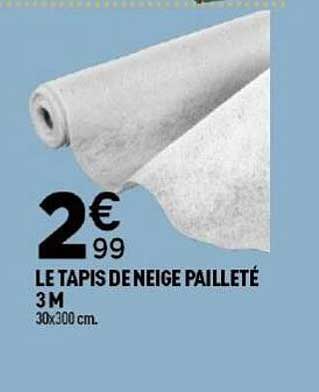 LE TAPIS DE NEIGE PAILLETÉ 3 M
