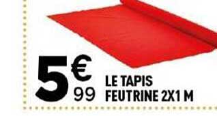 LE TAPIS FEUTRINE 2X1 M