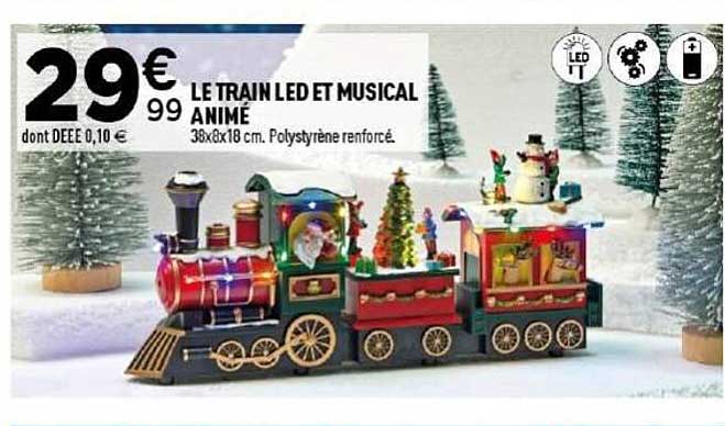LE TRAIN LED ET MUSICAL ANIMÉ