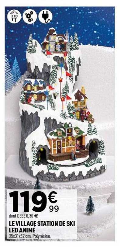 LE VILLAGE STATION DE SKI LED ANIMÉ