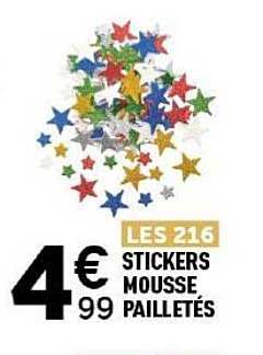 LES 216 STICKERS MOUSSE PAILLETÉS