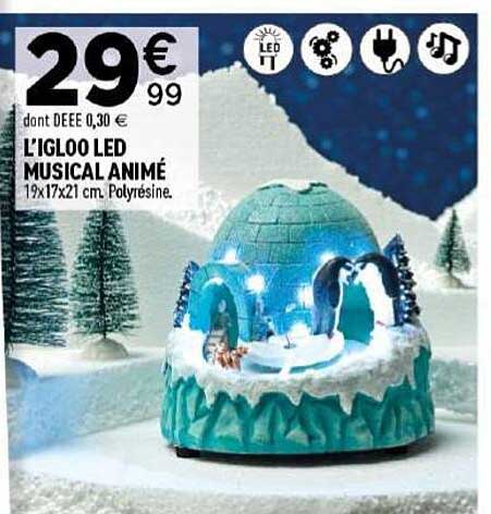 L'IGLOO LED MUSICAL ANIMÉ