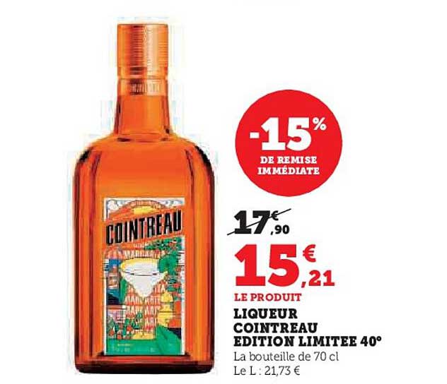 LIQUEUR COINTREAU EDITION LIMITEE 40°