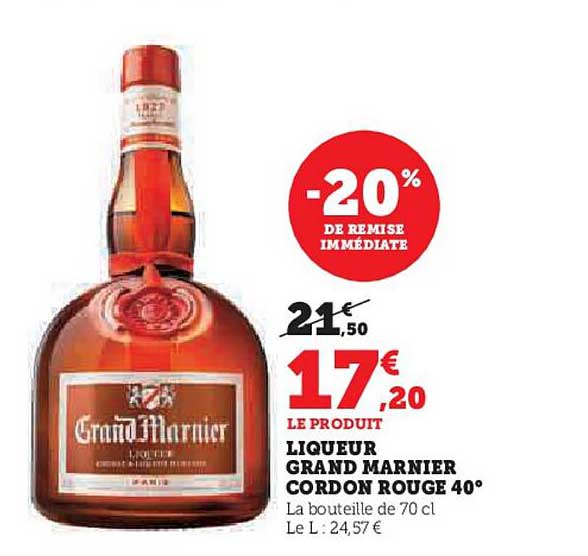 LIQUEUR GRAND MARNIER CORDON ROUGE 40°
