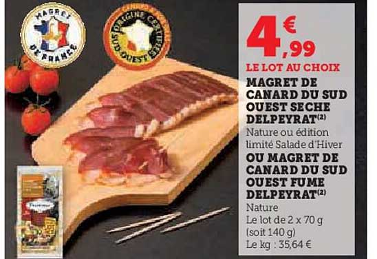 MAGRET DE CANARD DU SUD OUEST SECHE DELPEYRAT