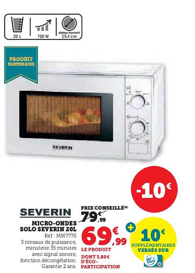 MICRO-ONDES SOLO SEVERIN 20L