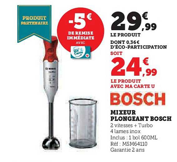 Mixeur Plongeant Bosch