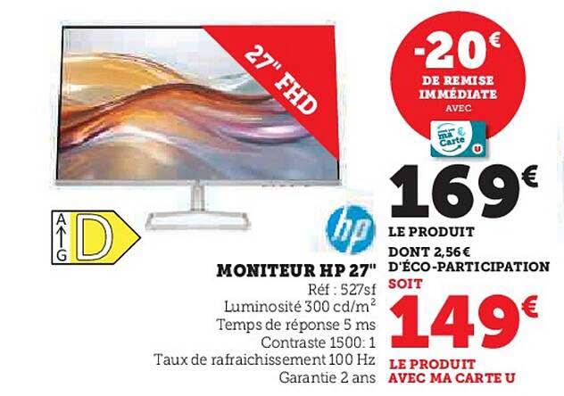 MONITEUR HP 27"