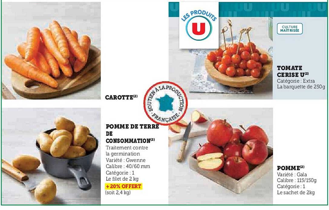Offre spéciale : 20% de pommes de terre offertes