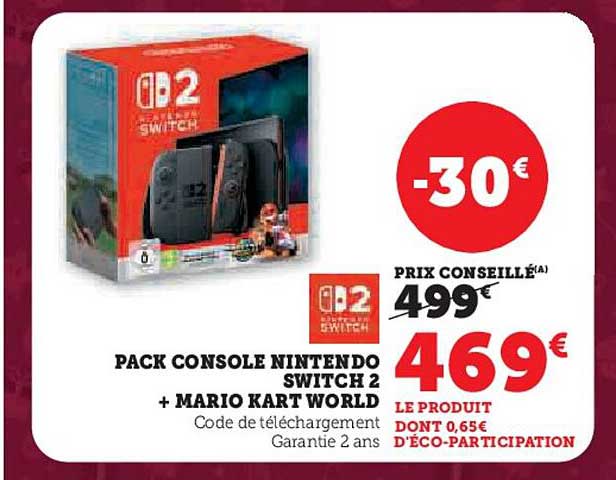 PACK CONSOLE NINTENDO SWITCH 2 + MARIO KART WORLD