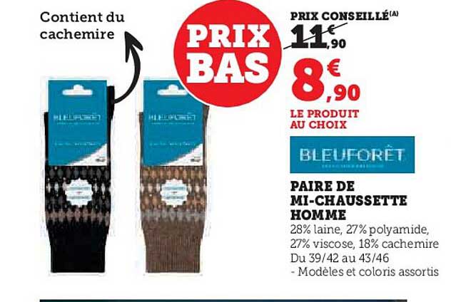 PAIRE DE MI-CHAUSSETTE HOMME