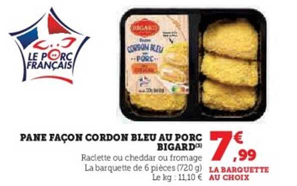 PANE FAÇON CORDON BLEU AU PORC BIGARD