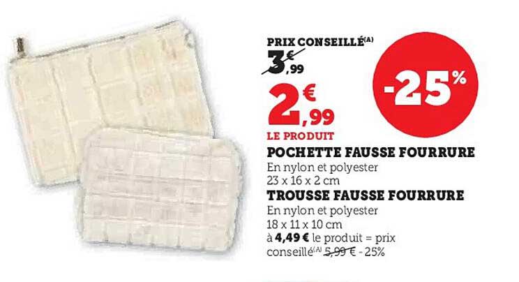 POCHETTE FAUSSE FOURRURE