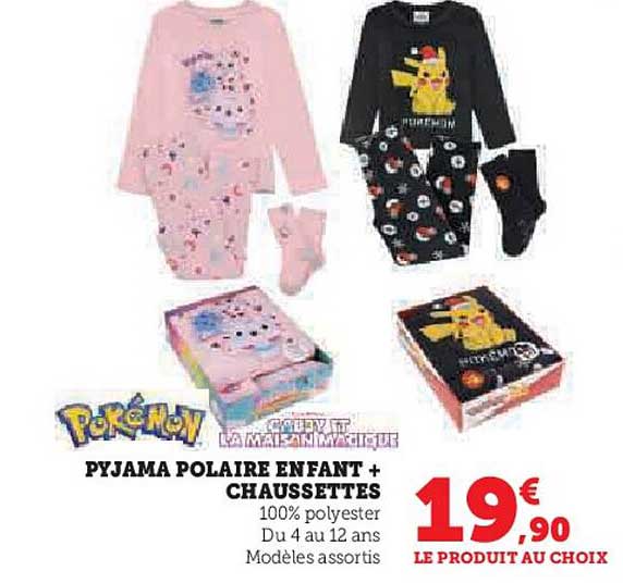 PYJAMA POLAIRE ENFANT + CHAUSSETTES