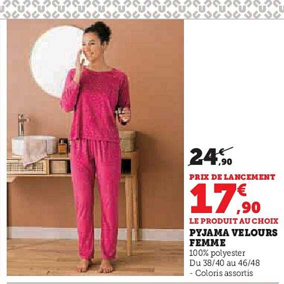 PYJAMA VELOURS FEMME