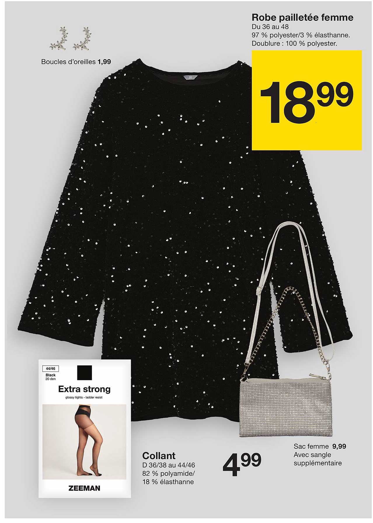 Robe pailletée femme