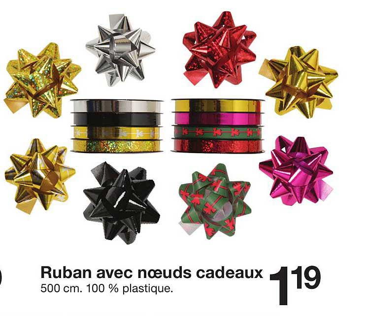 Ruban avec nœuds cadeaux