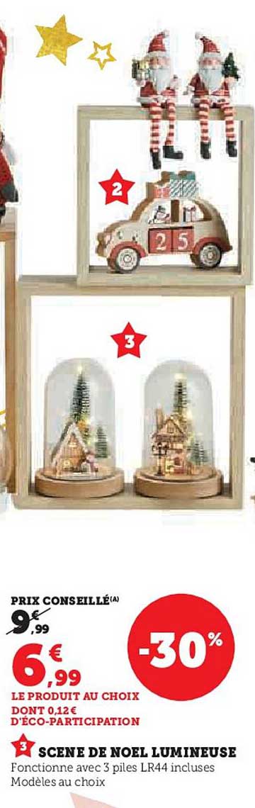 SCÈNE DE NOËL LUMINEUSE