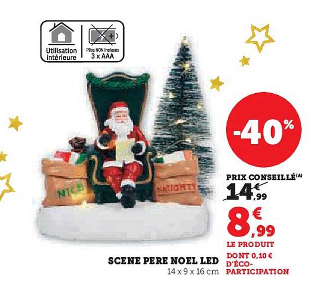 SCENE PERE NOEL LED