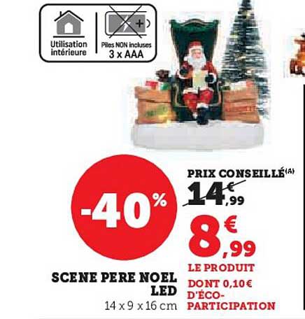 SCENE PERE NOEL LED
