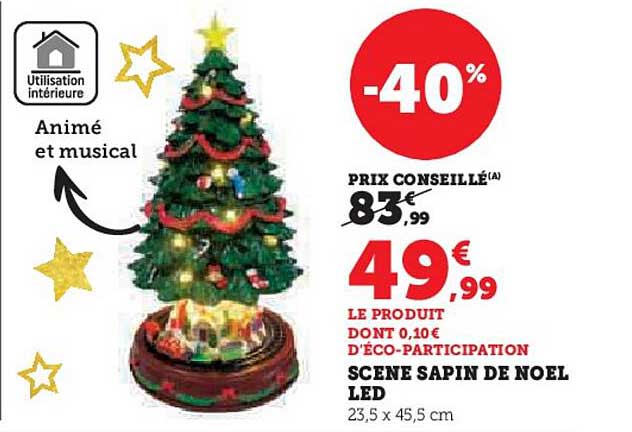 SCENE SAPIN DE NOEL LED