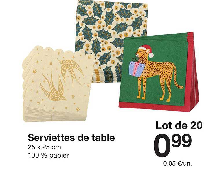 Serviettes de table