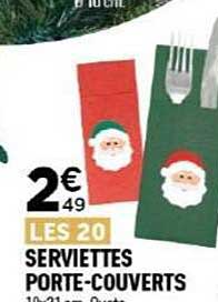 SERVIETTES PORTE-COUVERTS