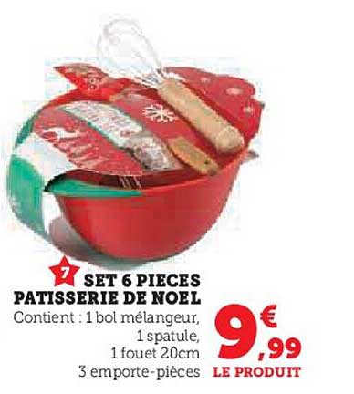 SET 6 PIECES PÂTISSERIE DE NOËL