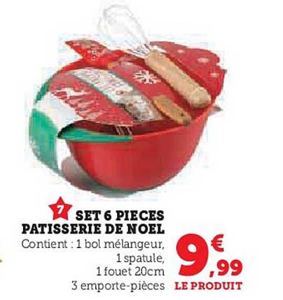 SET 6 PIECES PATISSERIE DE NOEL