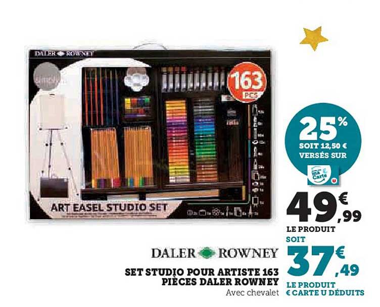 SET STUDIO POUR ARTISTE 163 PIÈCES DALER ROWNEY