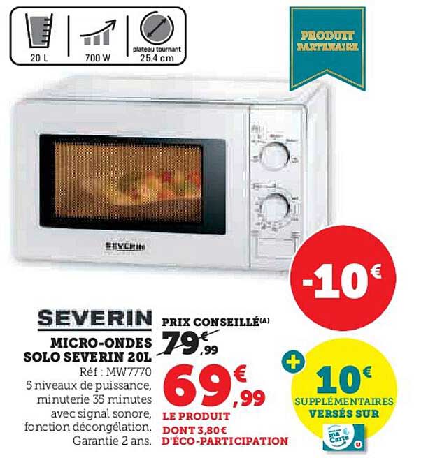 SEVERIN MICRO-ONDES SOLO SEVERIN 20L