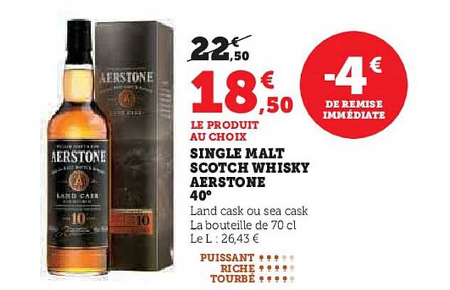 SINGLE MALT SCOTCH WHISKY AERSTONE 40°