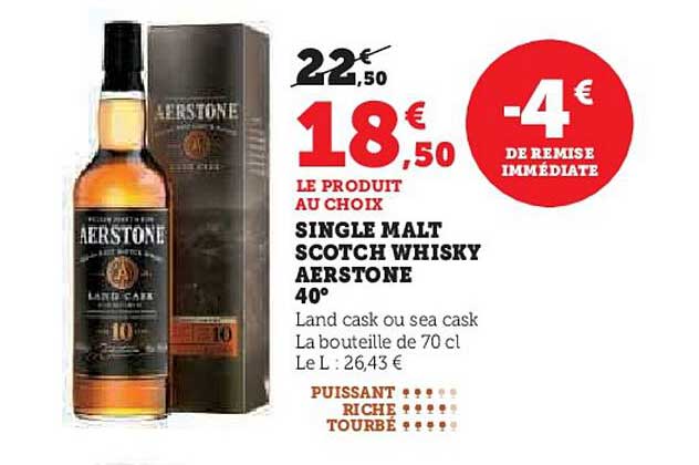 SINGLE MALT SCOTCH WHISKY AERSTONE 40°