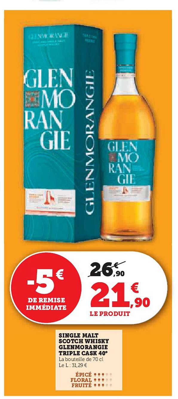 SINGLE MALT SCOTCH WHISKY GLENMORANGIE TRIPLE CASK 40°