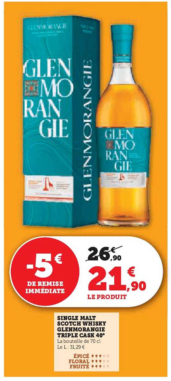 SINGLE MALT SCOTCH WHISKY GLENMORANGIE TRIPLE CASK 40°